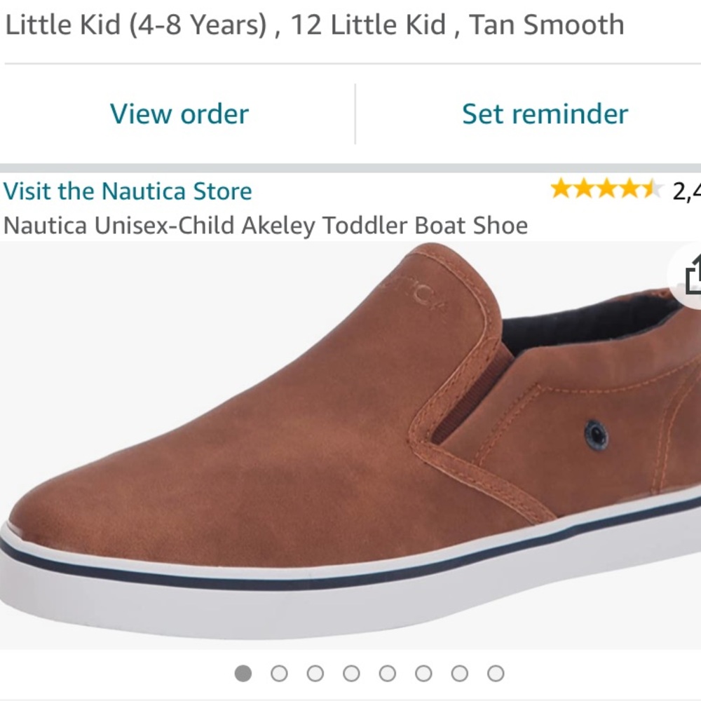 Nautica size 12 NWOT Unisex-Child Akeley Toddler Boat Shoe in color Tan